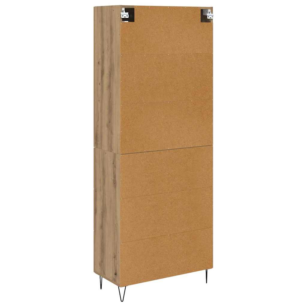 Haut Armoire avec tiroir Chêne artisanal 69,5 x 34 x 180 cm - XIOS