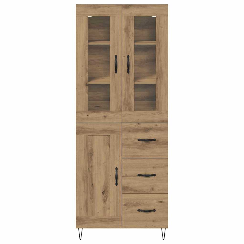 Haut Armoire avec tiroir Chêne artisanal 69,5 x 34 x 180 cm - XIOS