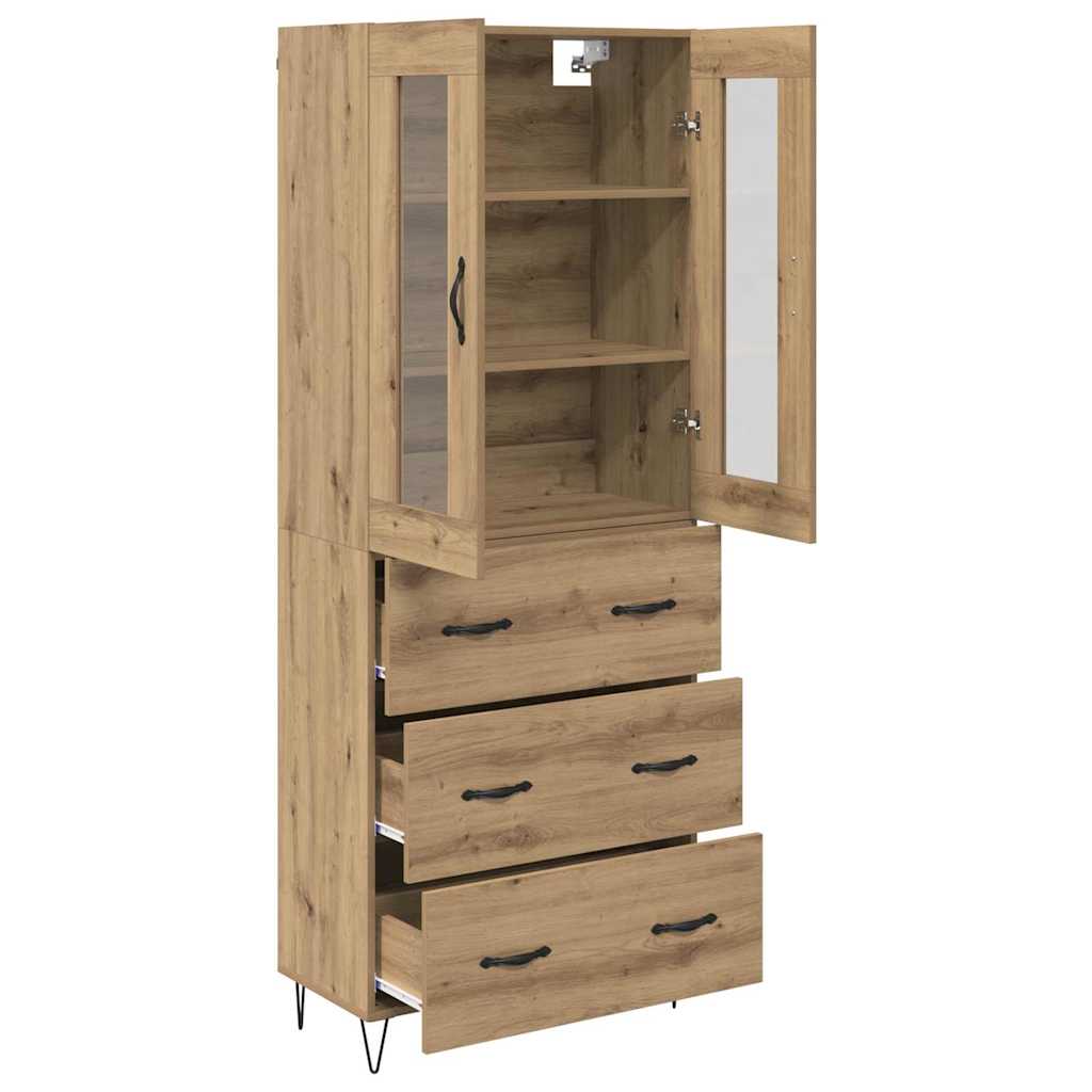 Haut Armoire avec tiroir Chêne artisanal 69,5 x 34 x 90 cm - XIOS