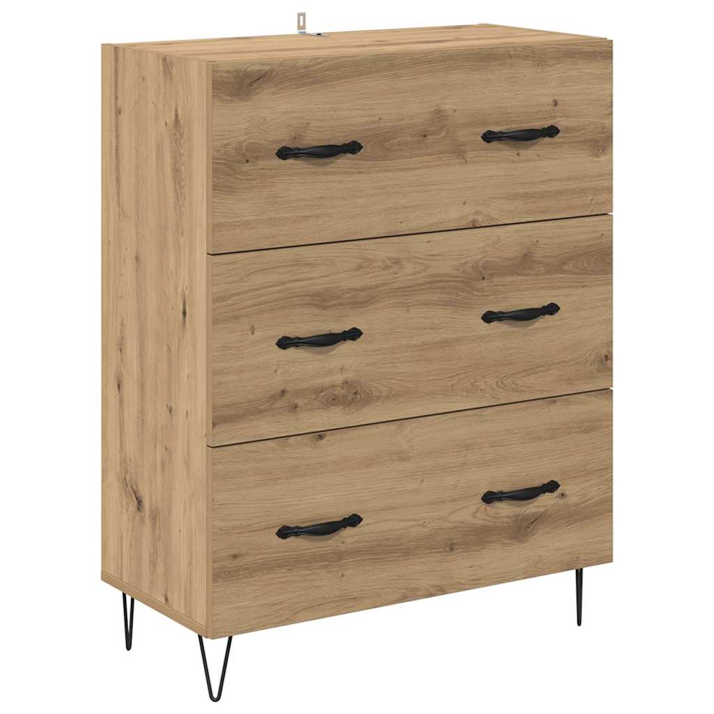 Haut Armoire avec tiroir Chêne artisanal 69,5 x 34 x 90 cm - XIOS