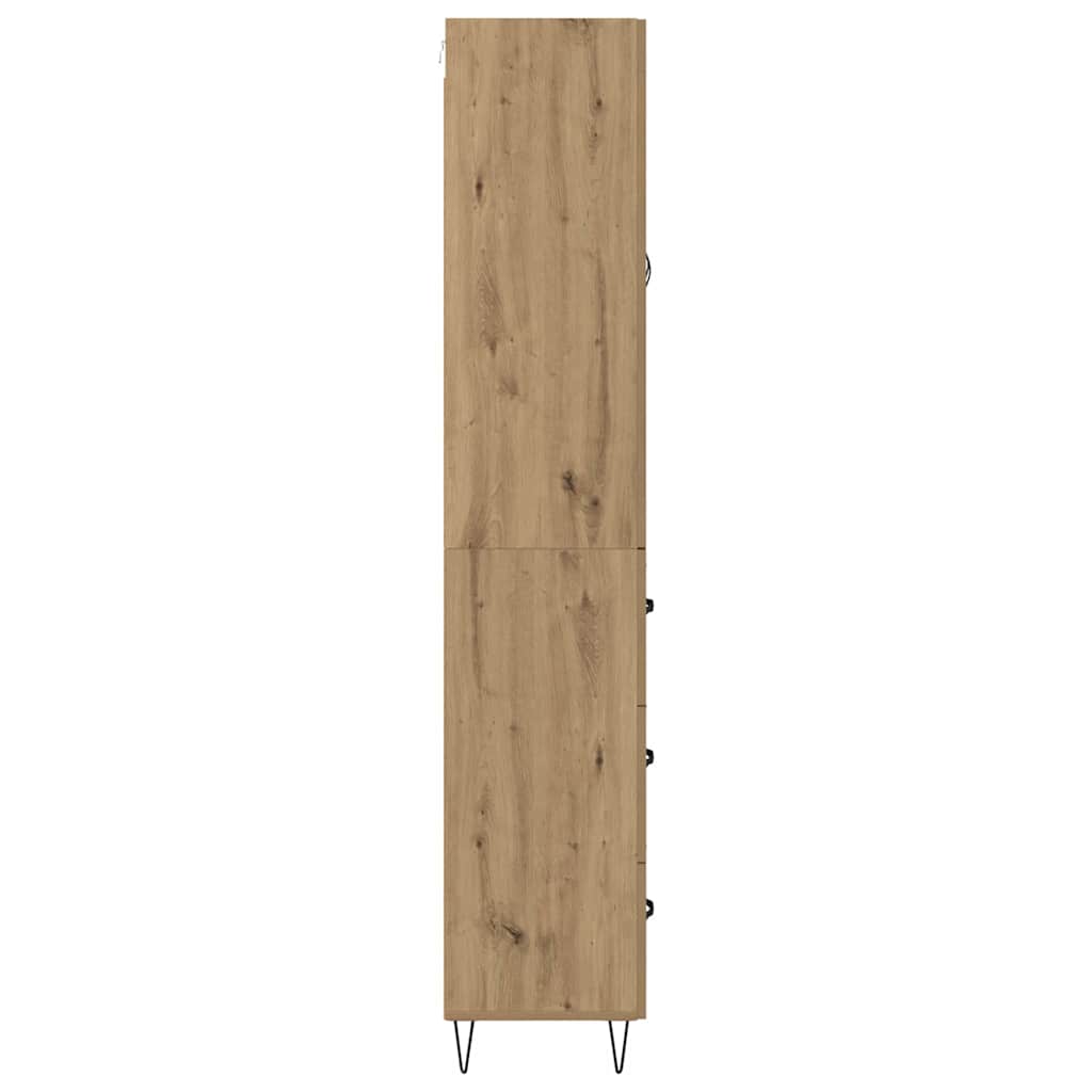 Haut Armoire avec tiroir Chêne artisanal 69,5 x 34 x 180 cm - XIOS
