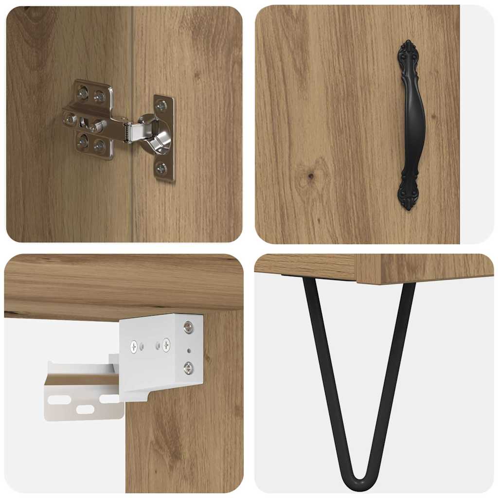 Haut Armoire Chêne artisanal 69,5 x 34 x 180 cm - XIOS