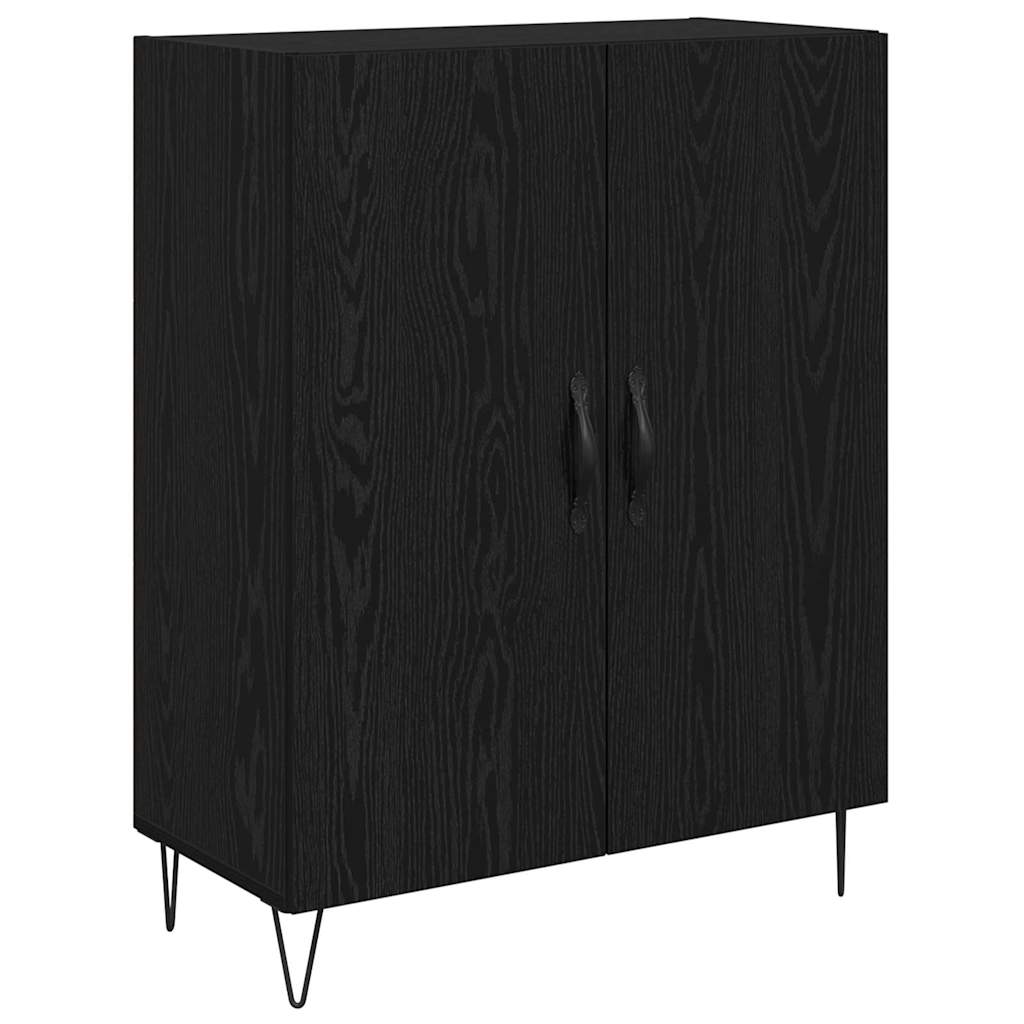 Haut Armoire Chêne blanc et noir 69,5 x 34 x 180 cm - XIOS