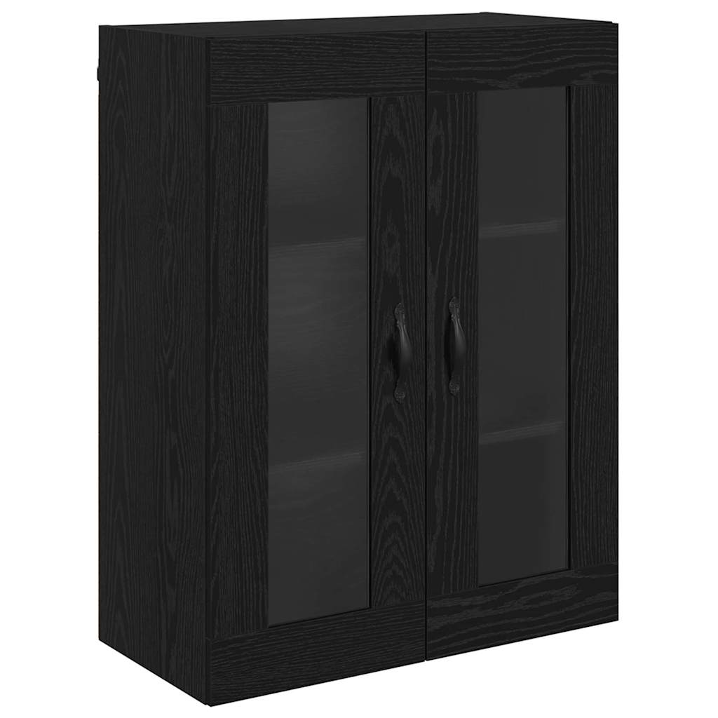 Haut Armoire Chêne blanc et noir 69,5 x 34 x 180 cm - XIOS