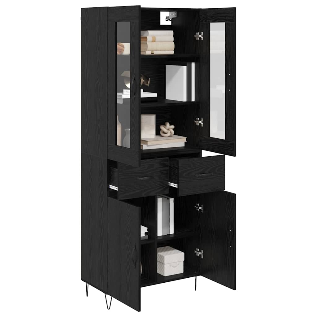 Haut Armoire Chêne noir 69,5 x 34 x 180 cm Bois d'ingénierie - XIOS
