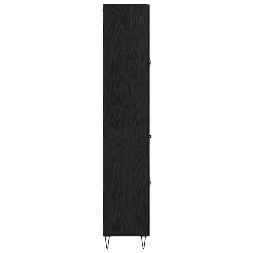 Haut Armoire Chêne noir 69,5 x 34 x 180 cm Bois d'ingénierie - XIOS