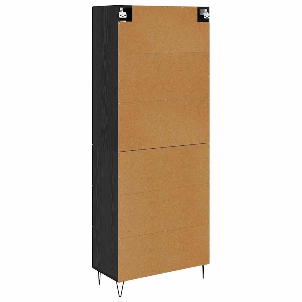 Haut Armoire Chêne noir 69,5 x 34 x 90 cm Bois d'ingénierie