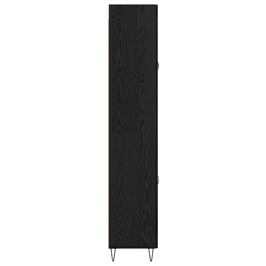 Haut Armoire Chêne noir 69,5 x 34 x 90 cm Bois d'ingénierie