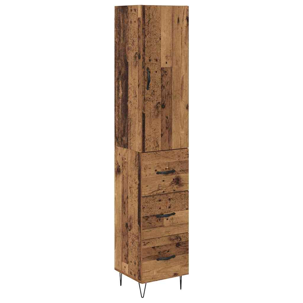 Haut Armoire Bois ancien 69,5 x 34 x 180 cm Bois d'ingénierie - XIOS