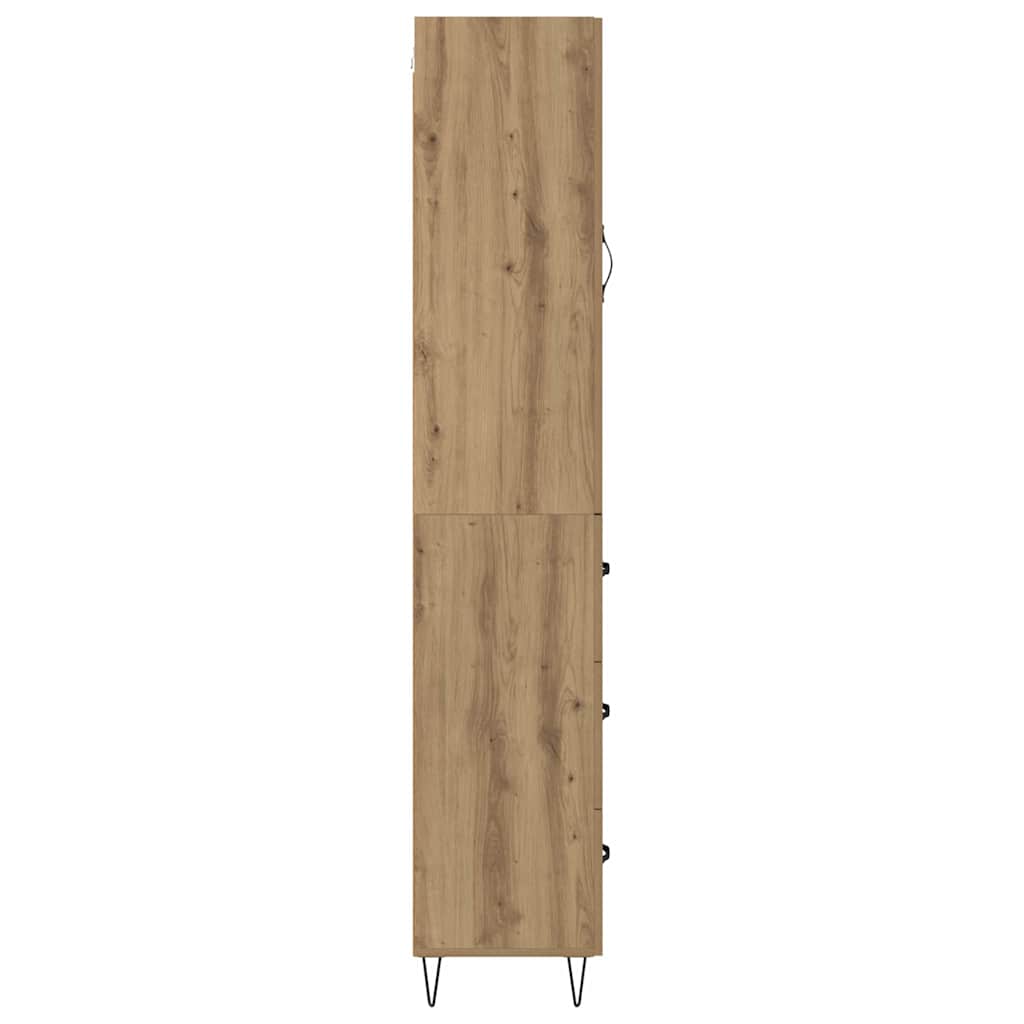 Haut Armoire avec tiroir Chêne artisanal 69,5 x 34 x 180 cm - XIOS