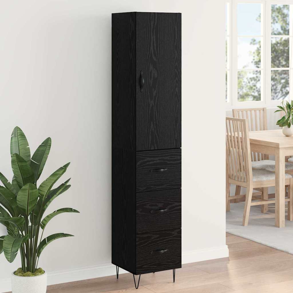 Haut Armoire Chêne noir 69,5 x 34 x 180 cm Bois d'ingénierie - XIOS
