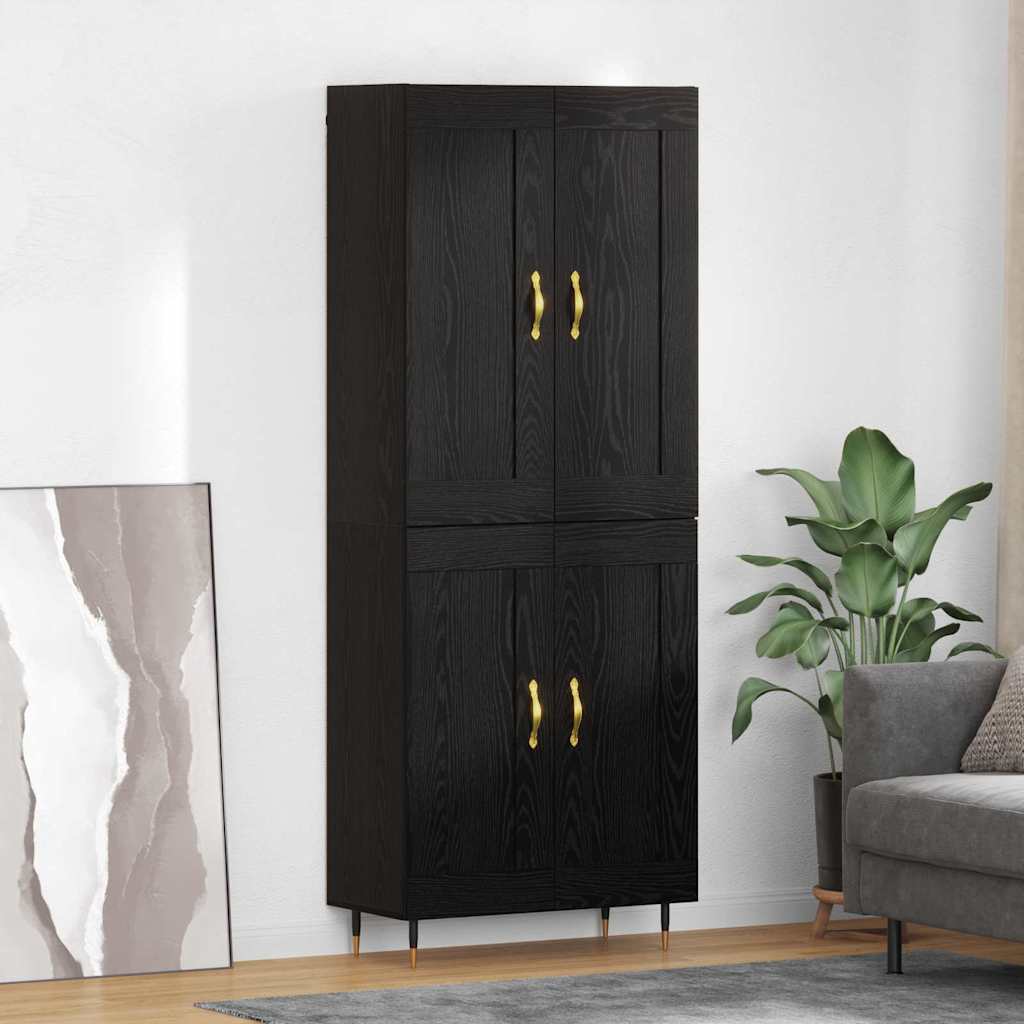Haut Armoire Chêne noir 69,5 x 34 x 180 cm Bois d'ingénierie - XIOS