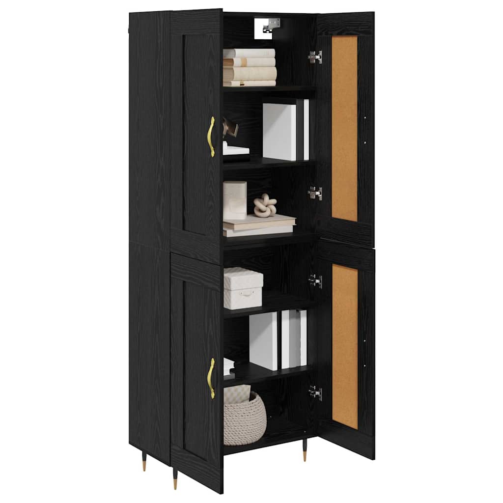 Haut Armoire Chêne noir 69,5 x 34 x 180 cm Bois d'ingénierie - XIOS
