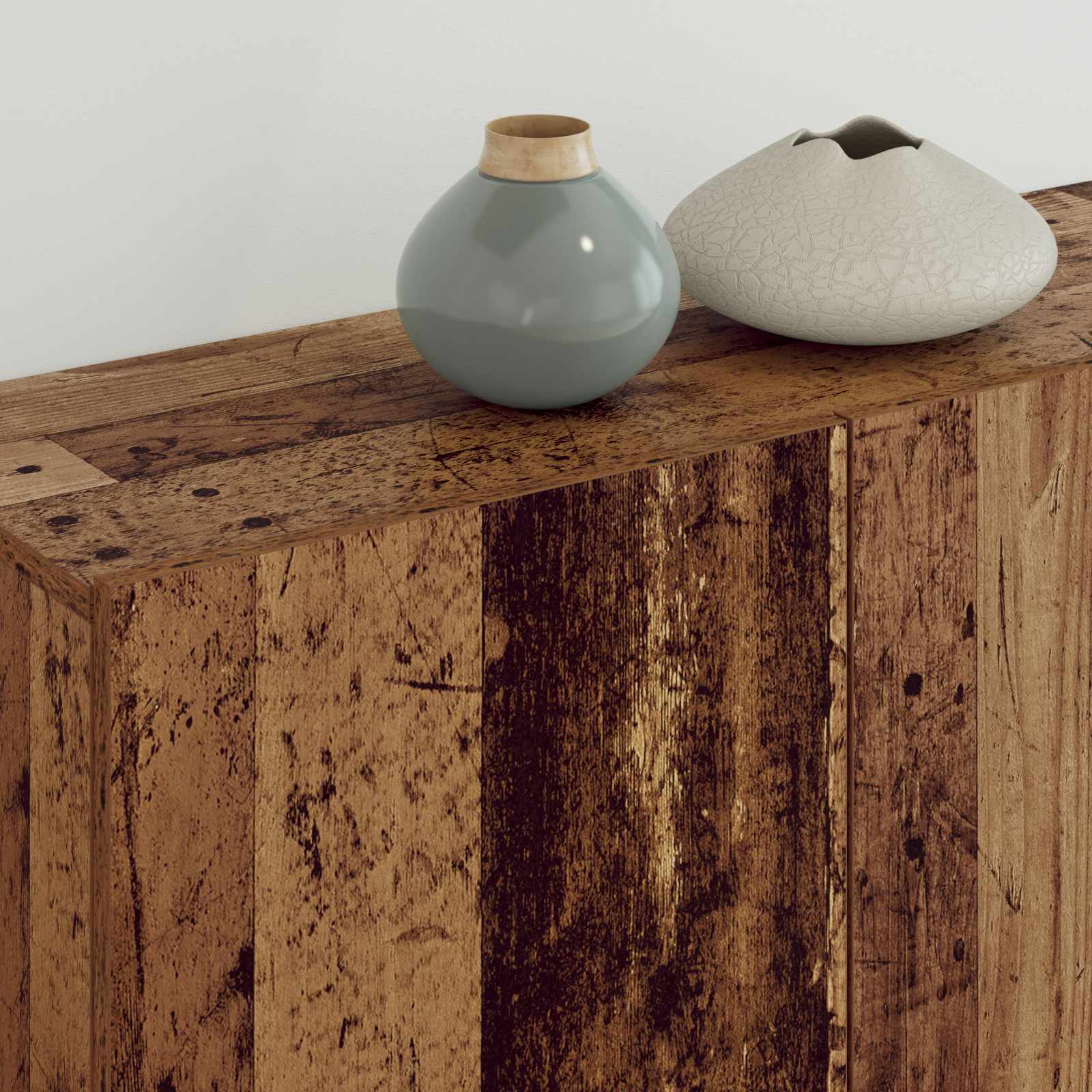 Unité murale de TV 5 pcs Bois Ancien Bois d'ingénierie - XIOS