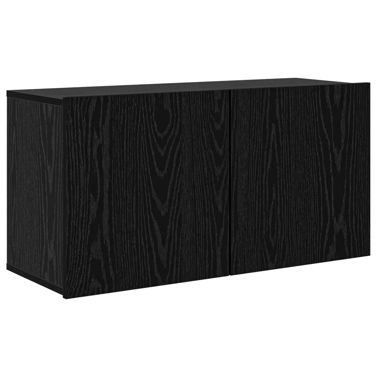 Unité murale de TV 5 pc Chêne noir Bois d'ingénierie
