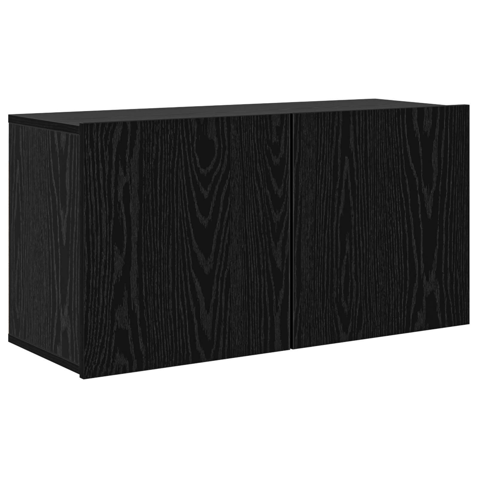 Unité murale de TV 5 pc Chêne noir Bois d'ingénierie