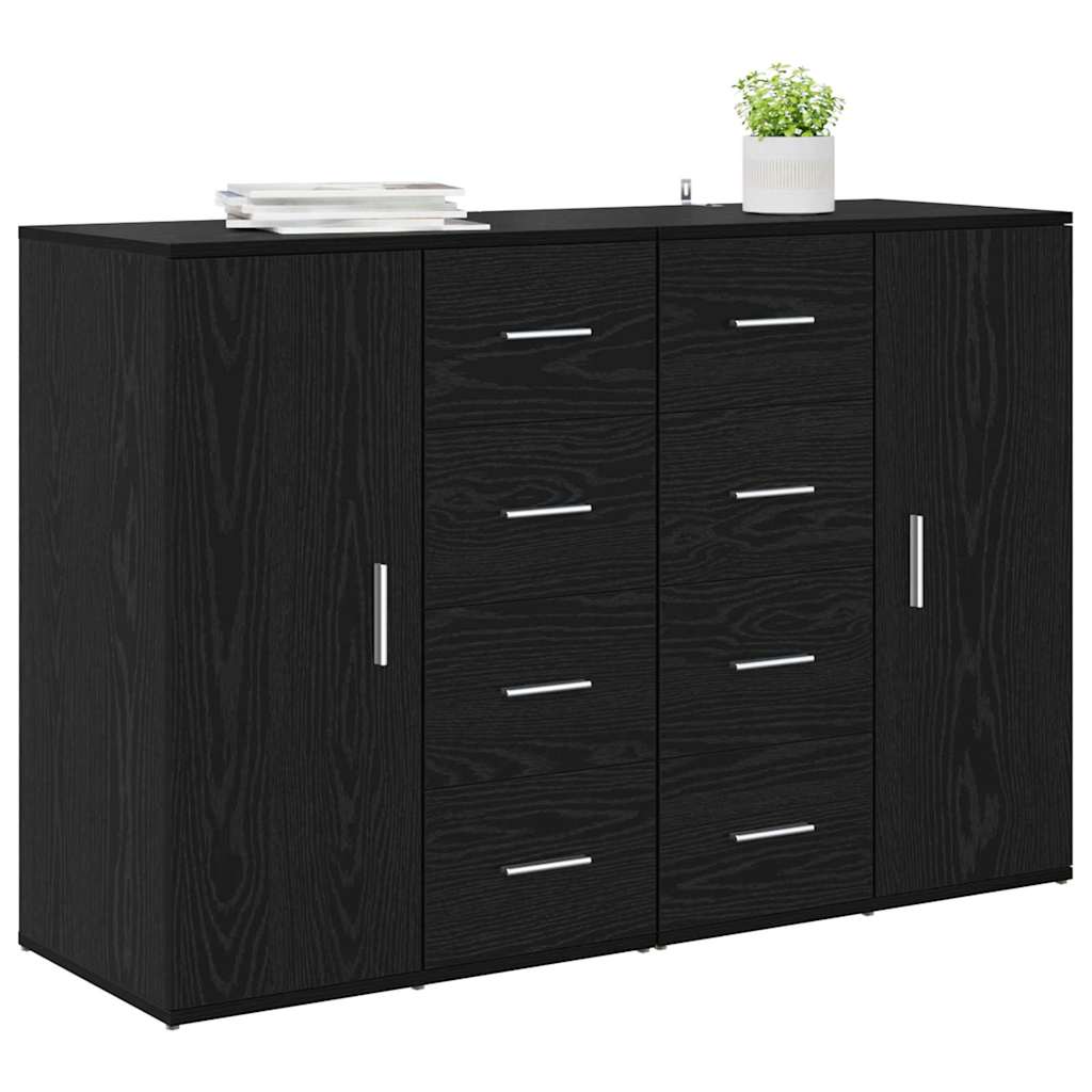 Buffets avec tiroir Corona 2 pcs Chêne noir 59 x 39 x 80 cm - XIOS