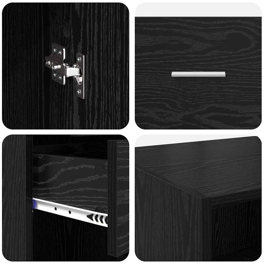 Haut Armoire Chêne noir 50 x 42,5 x 225 cm Bois d'ingénierie - XIOS