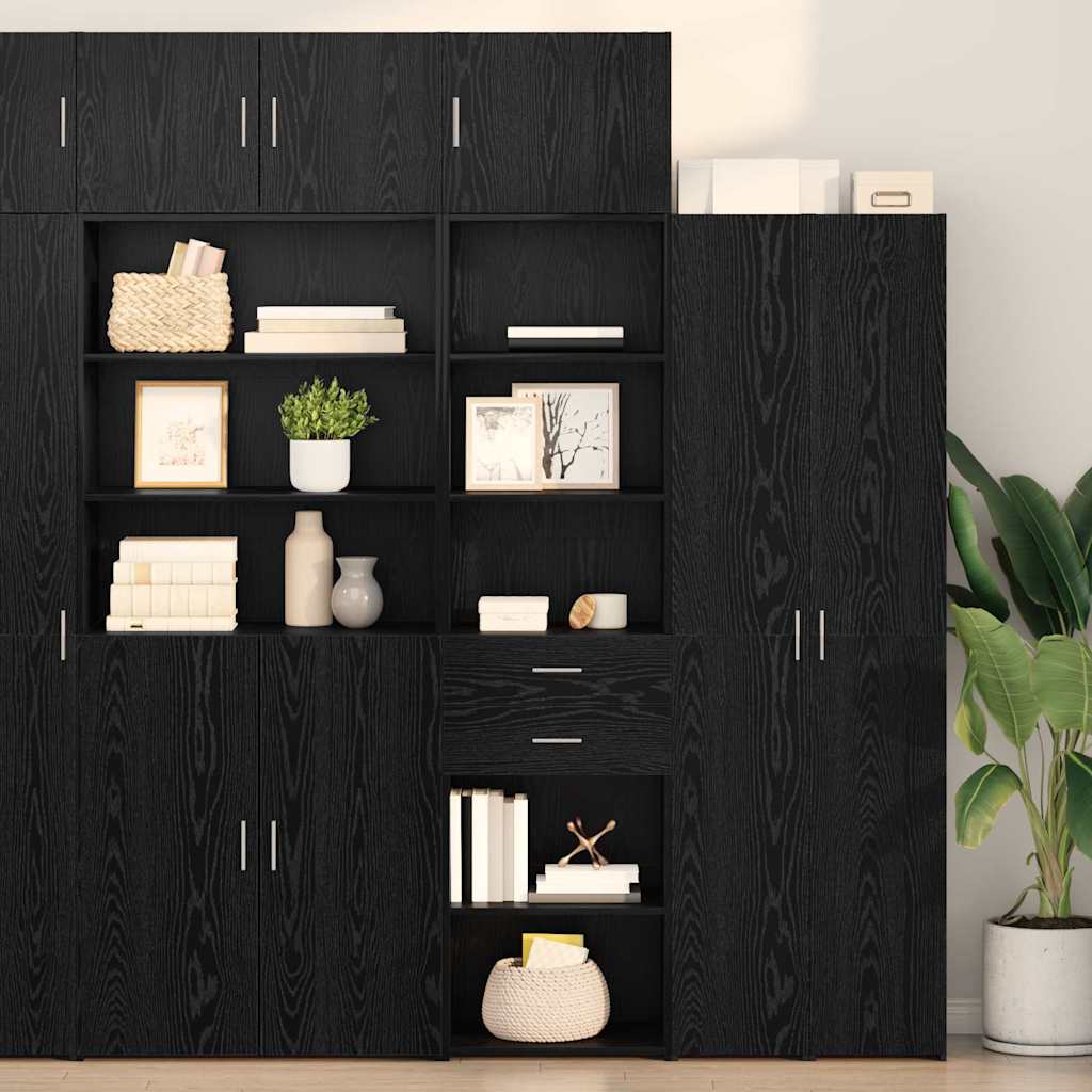 Haut Armoire Chêne noir 50 x 42,5 x 225 cm Bois d'ingénierie
