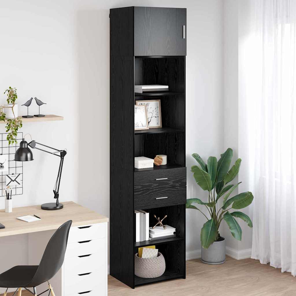 Haut Armoire Chêne noir 50 x 42,5 x 225 cm Bois d'ingénierie - XIOS
