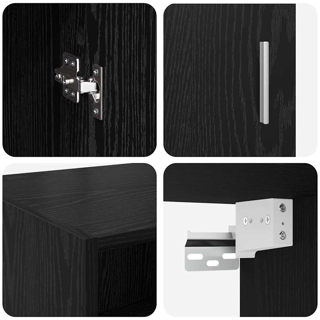 Armoire de rangement Chêne noir 80 x 42,5 x 225 cm - XIOS