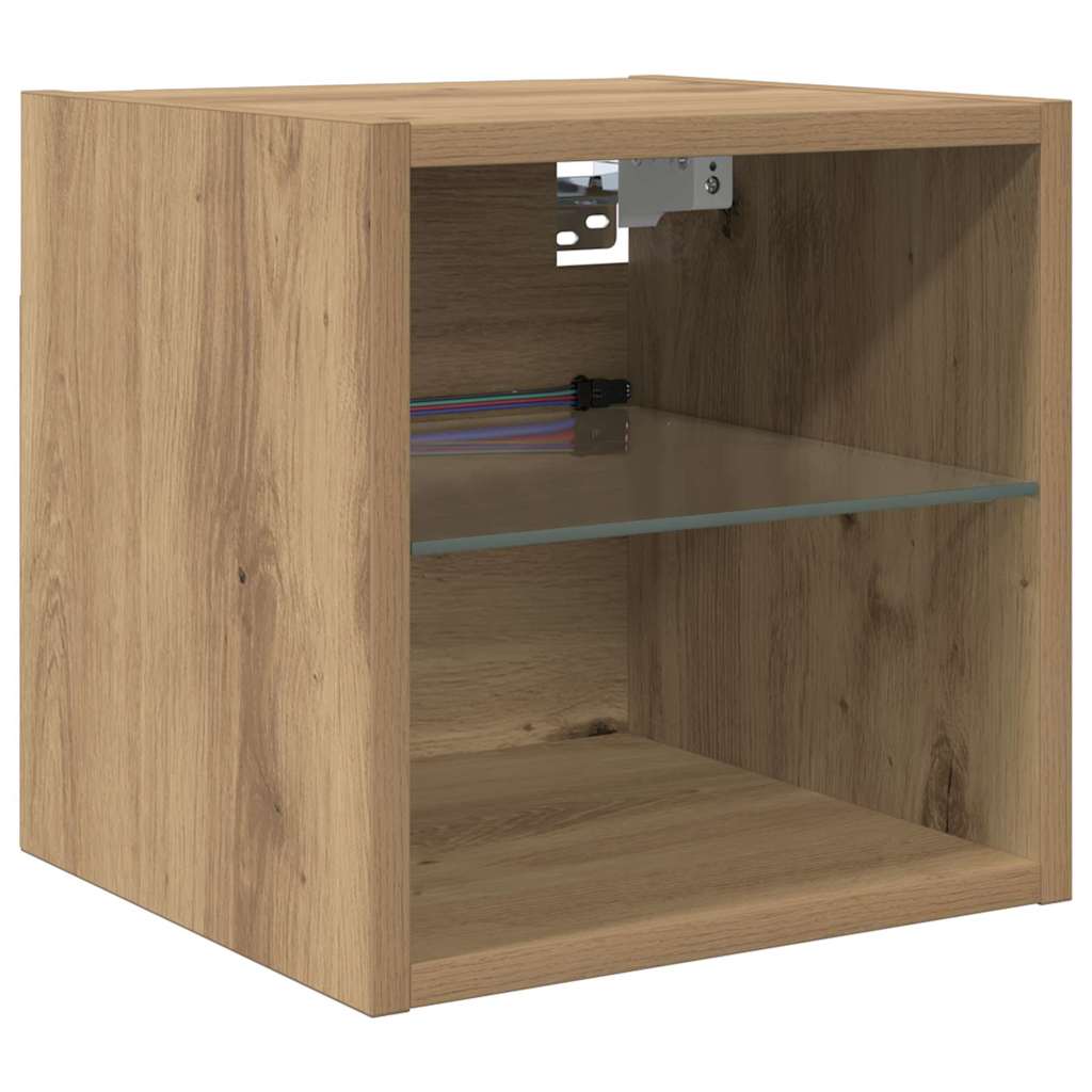 Meubles TV muraux 8 pc Chêne artisanal Bois d'ingénierie