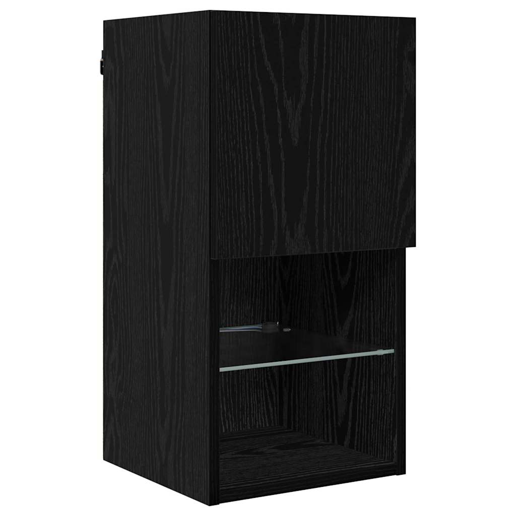 Meubles TV muraux 8 pcs Chêne noir Bois d'ingénierie - XIOS