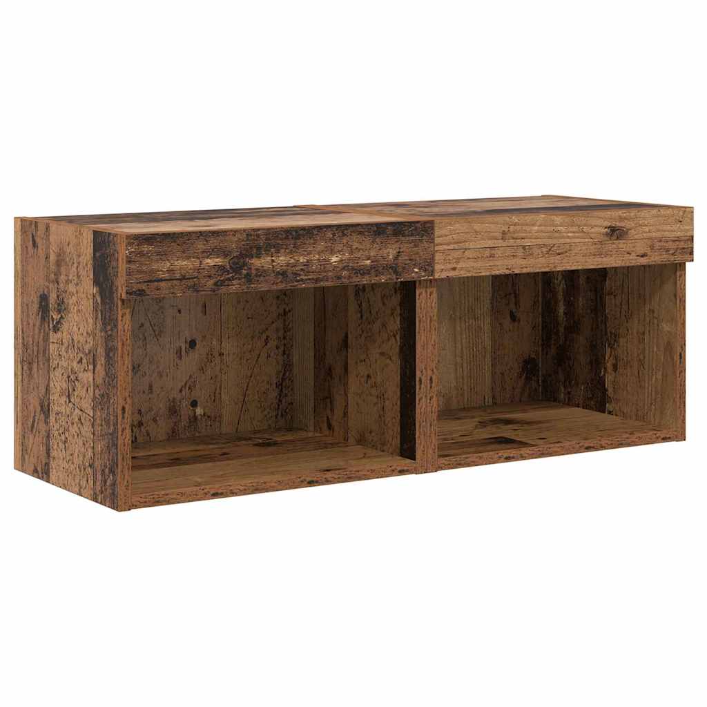 Meubles TV muraux 5 pc Chêne noir Bois d'ingénierie