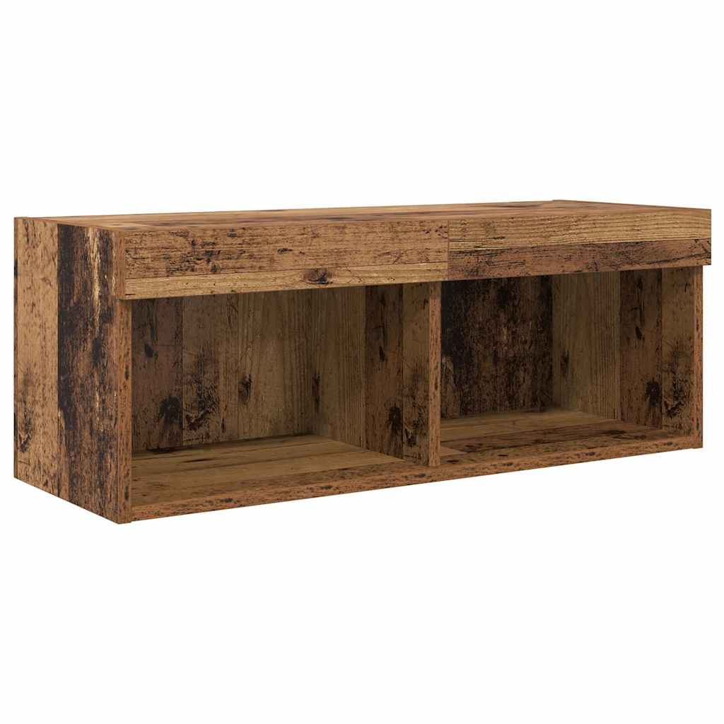 Meubles TV muraux 4 pc Bois ancien Bois d'ingénierie