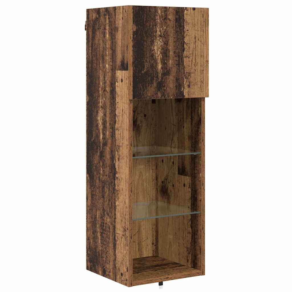 Meubles TV muraux 4 pc Bois ancien Bois d'ingénierie