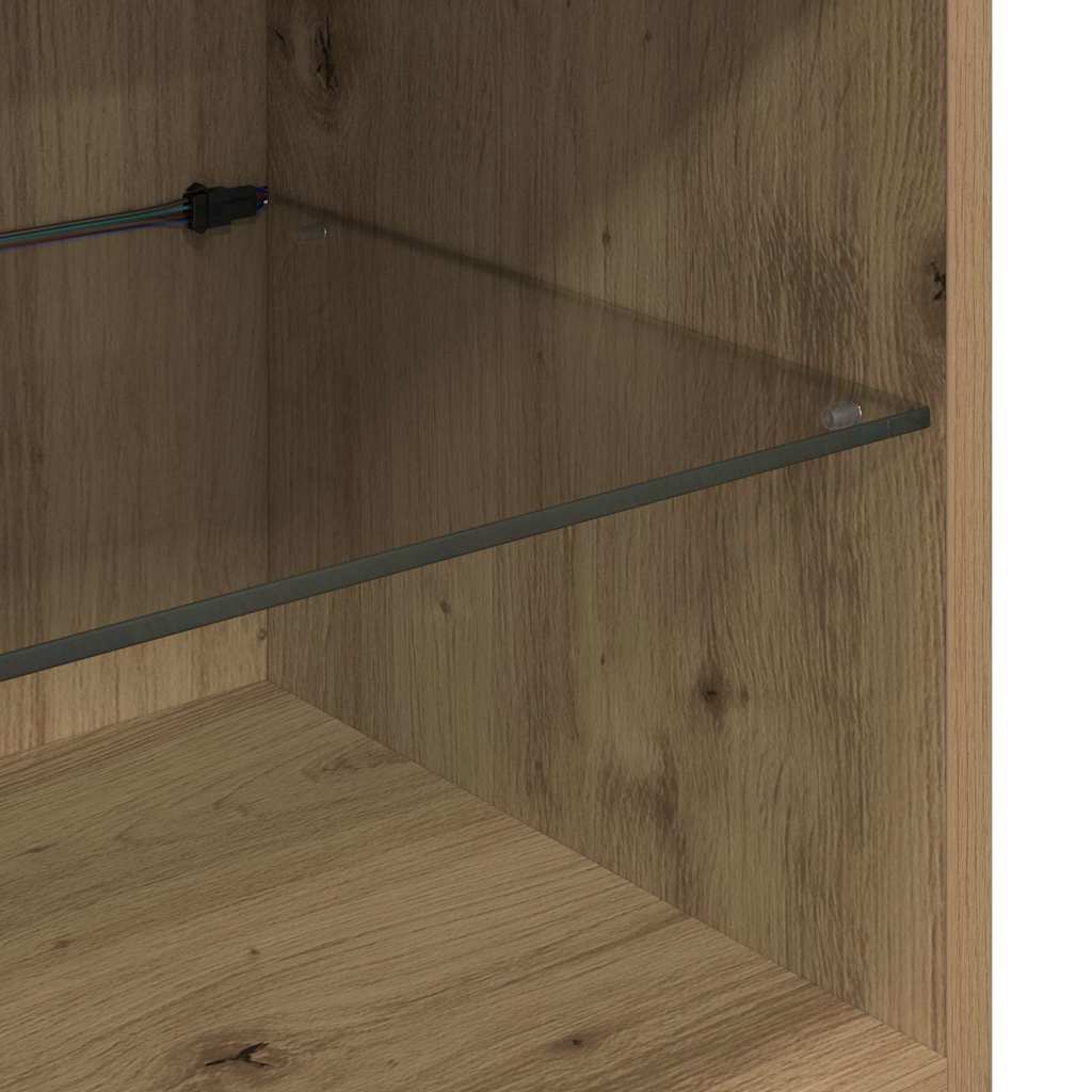 Meubles TV muraux 4 pcs Chêne artisanal Bois d'ingénierie - XIOS