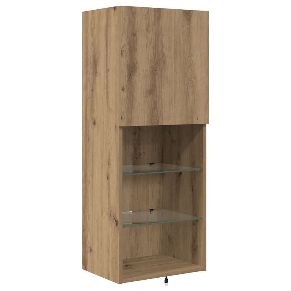 Meubles TV muraux 4 pcs Chêne artisanal Bois d'ingénierie - XIOS
