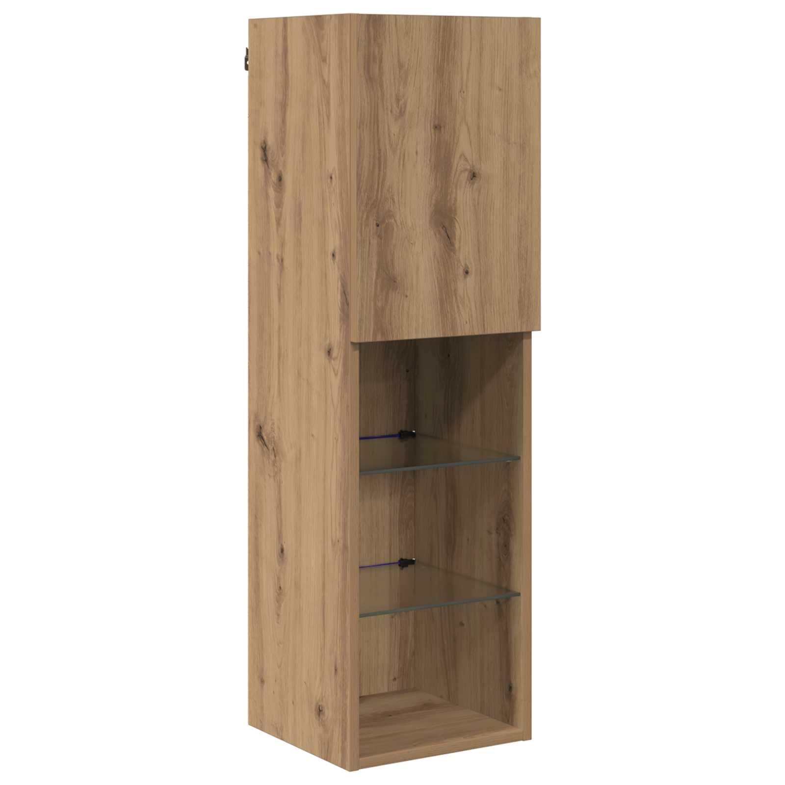 Unité murale de TV 4 pc Chêne artisanal Bois d'ingénierie