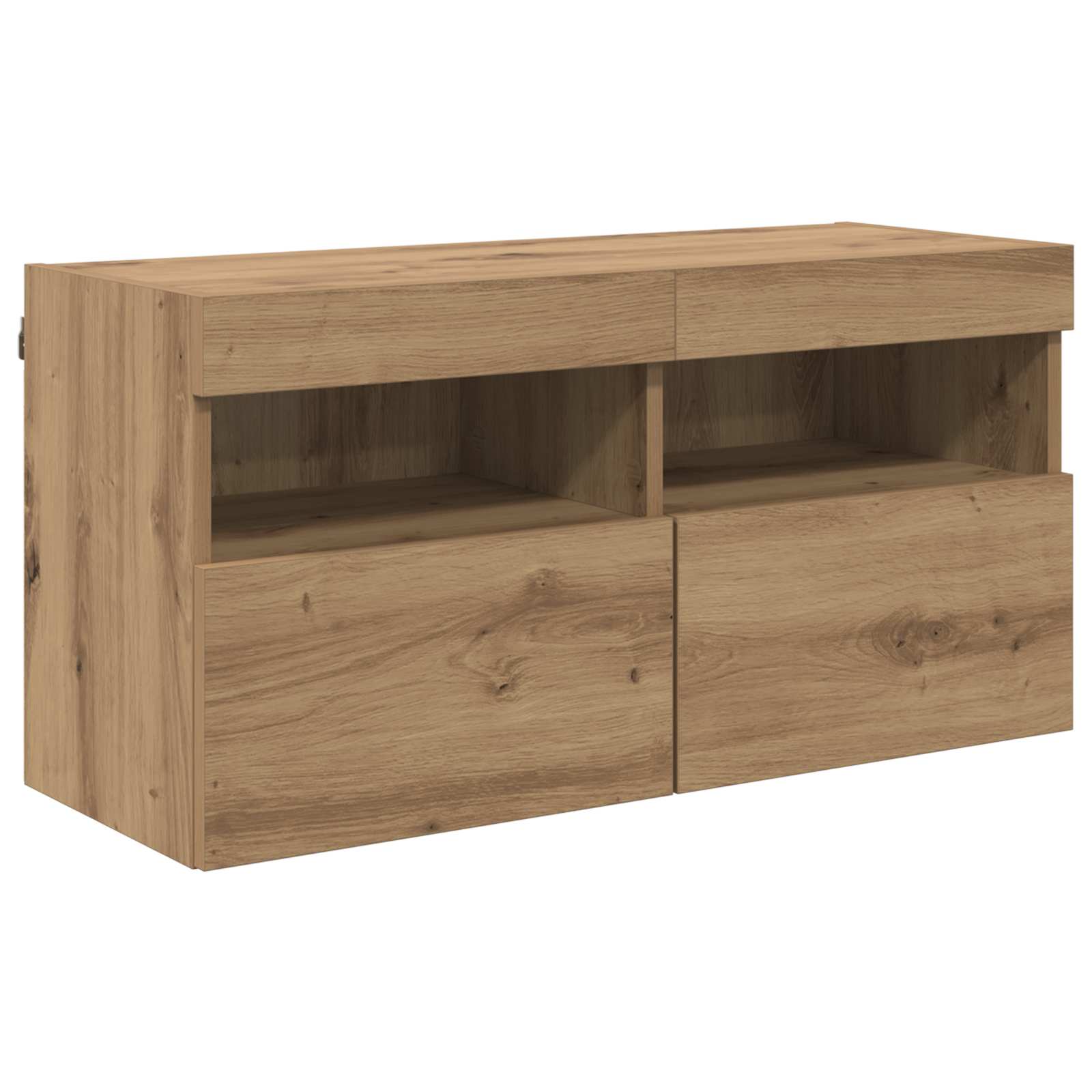 Unité murale de TV 4 pc Chêne artisanal Bois d'ingénierie