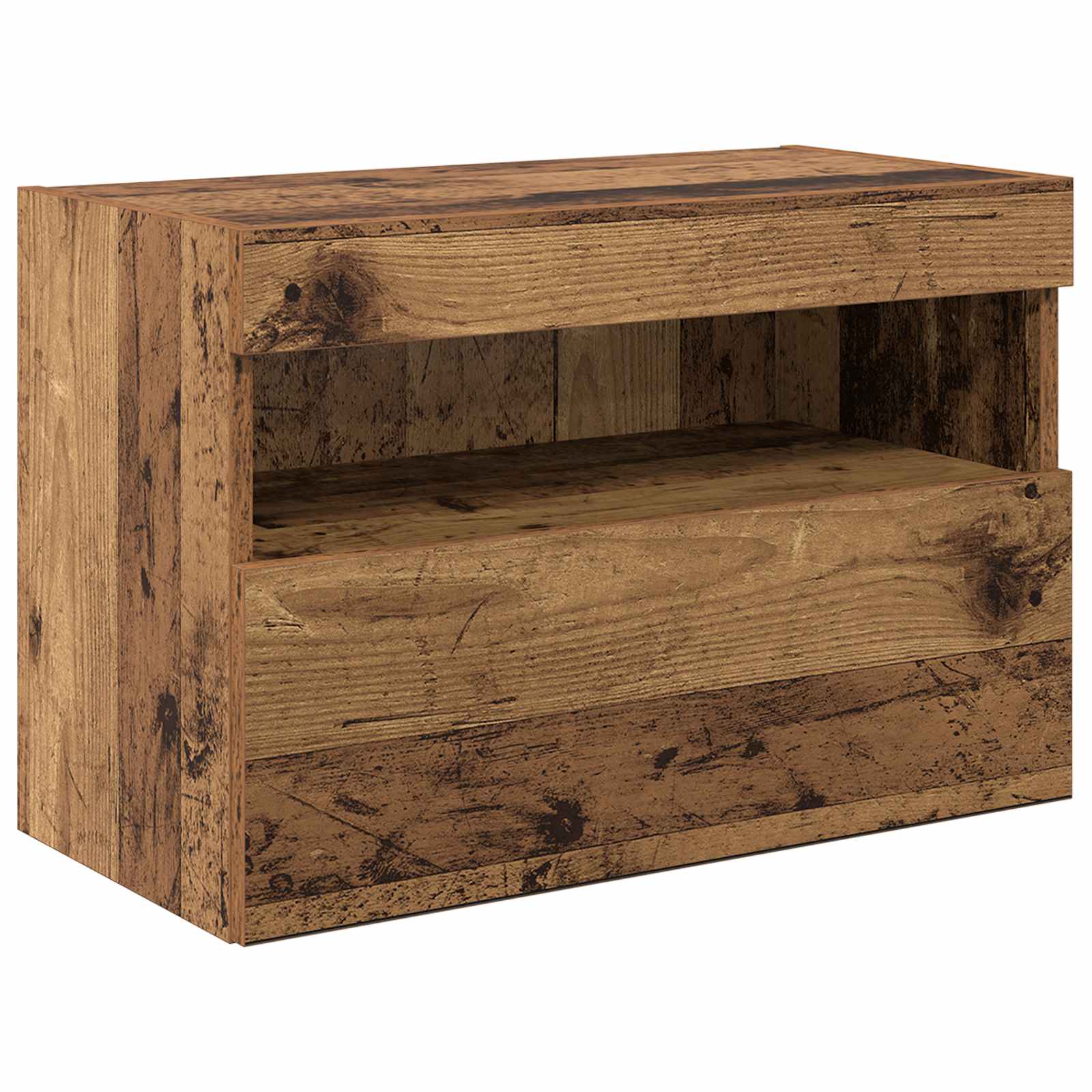 Meubles TV muraux 6 pc Bois ancien Bois d'ingénierie