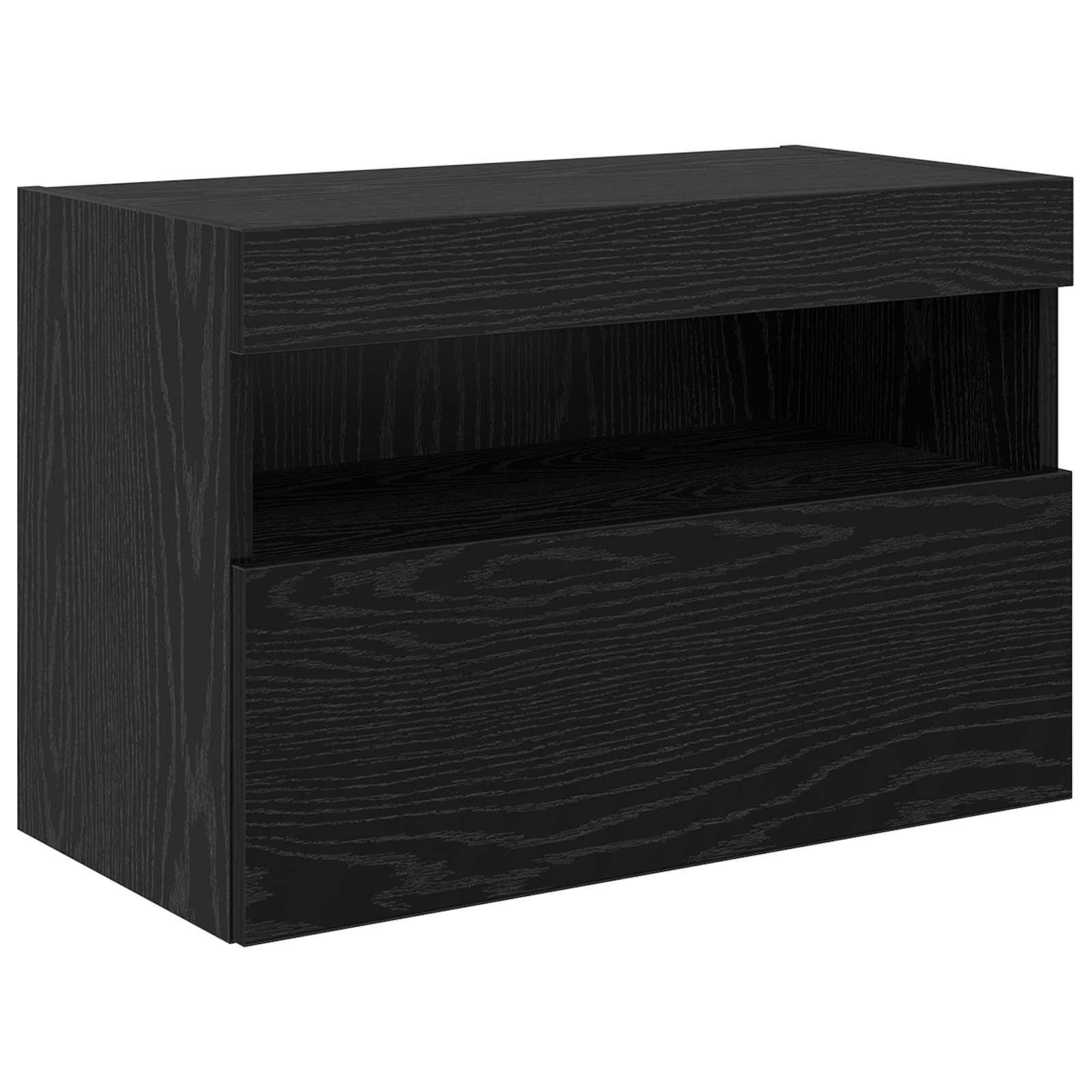 Meubles TV muraux 6 pc Chêne noir Bois d'ingénierie