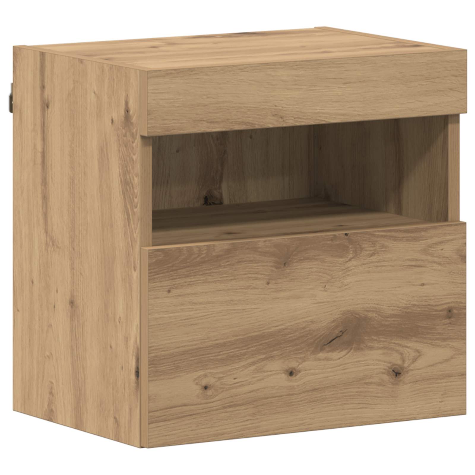 Meuble TV 7 pc Chêne artisanal Bois d'ingénierie
