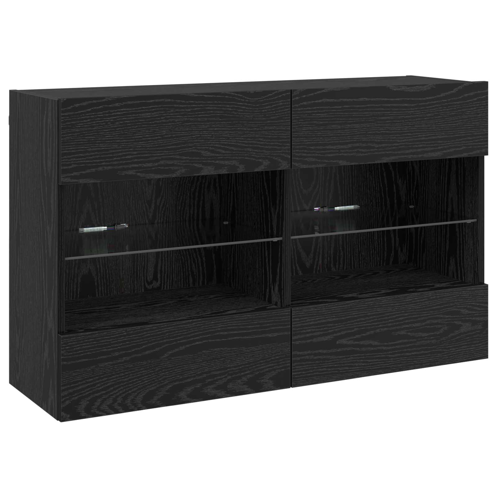 Ensemble de meuble TV mural 6 pcs Chêne Noir Bois d’ingénierie - XIOS