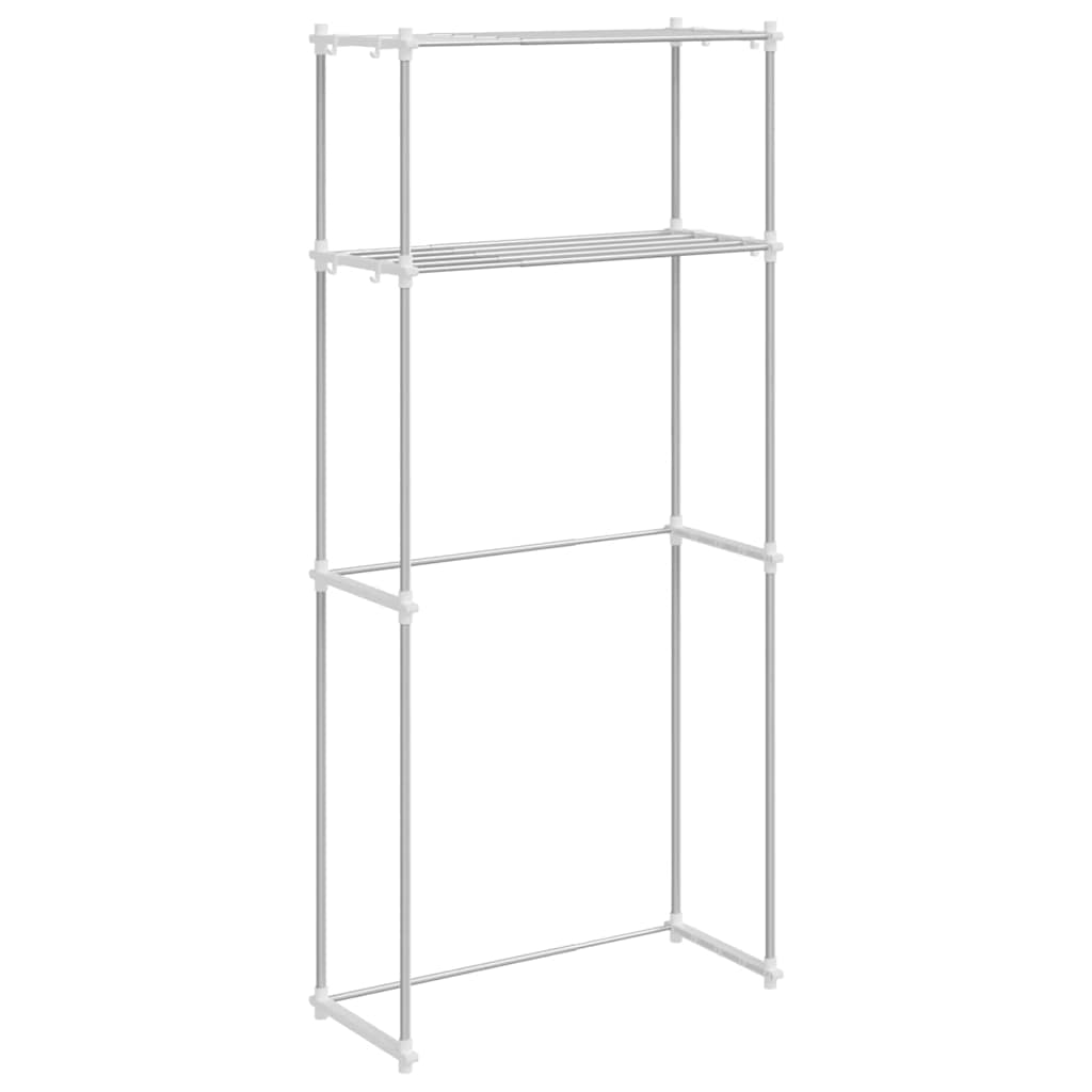 Étagère pour machine à laver Blanc 63 x 27 x 136 cm Aluminium - XIOS