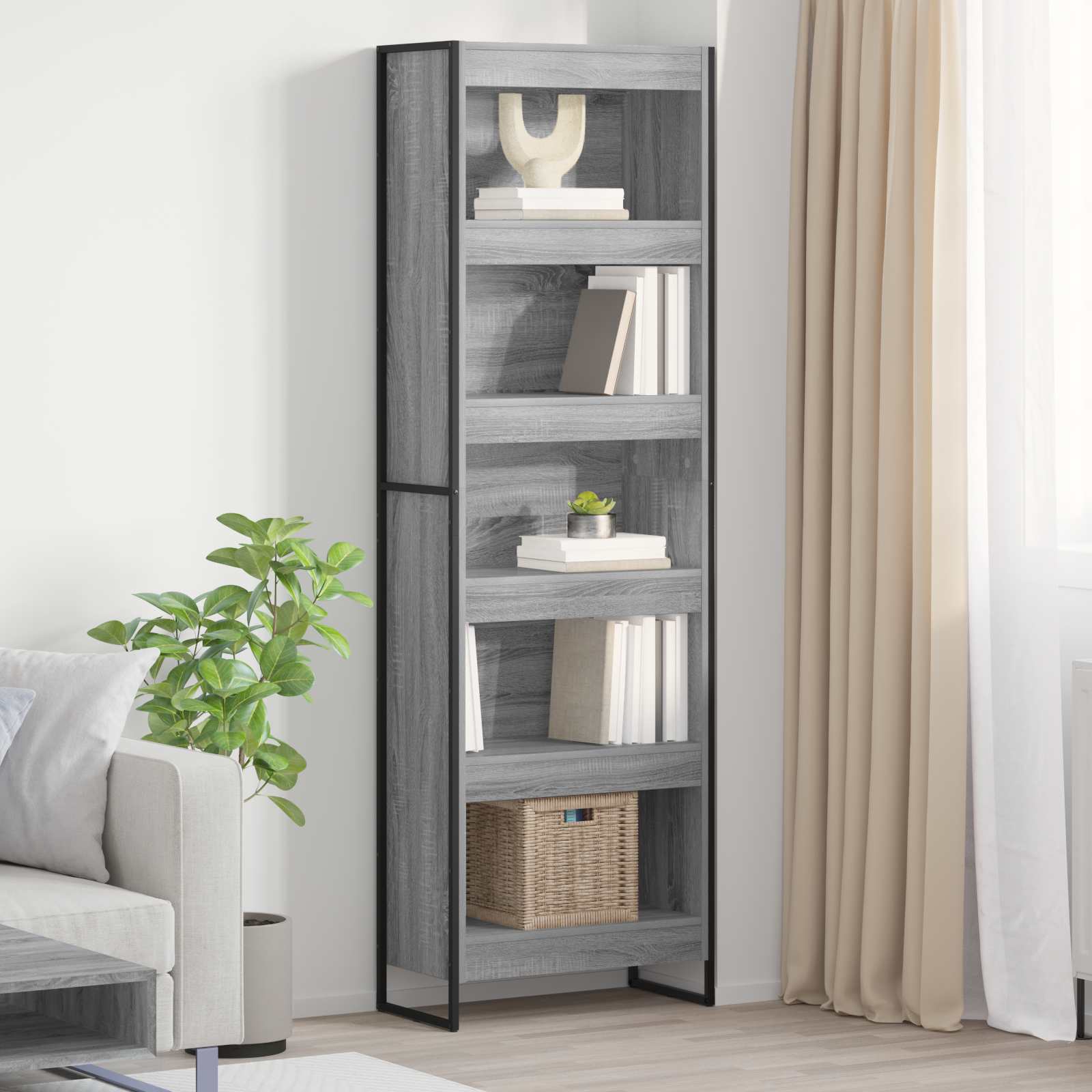 Bibliothèque 2 pcs Gris Sonoma 80 x 30 x 155 cm - XIOS
