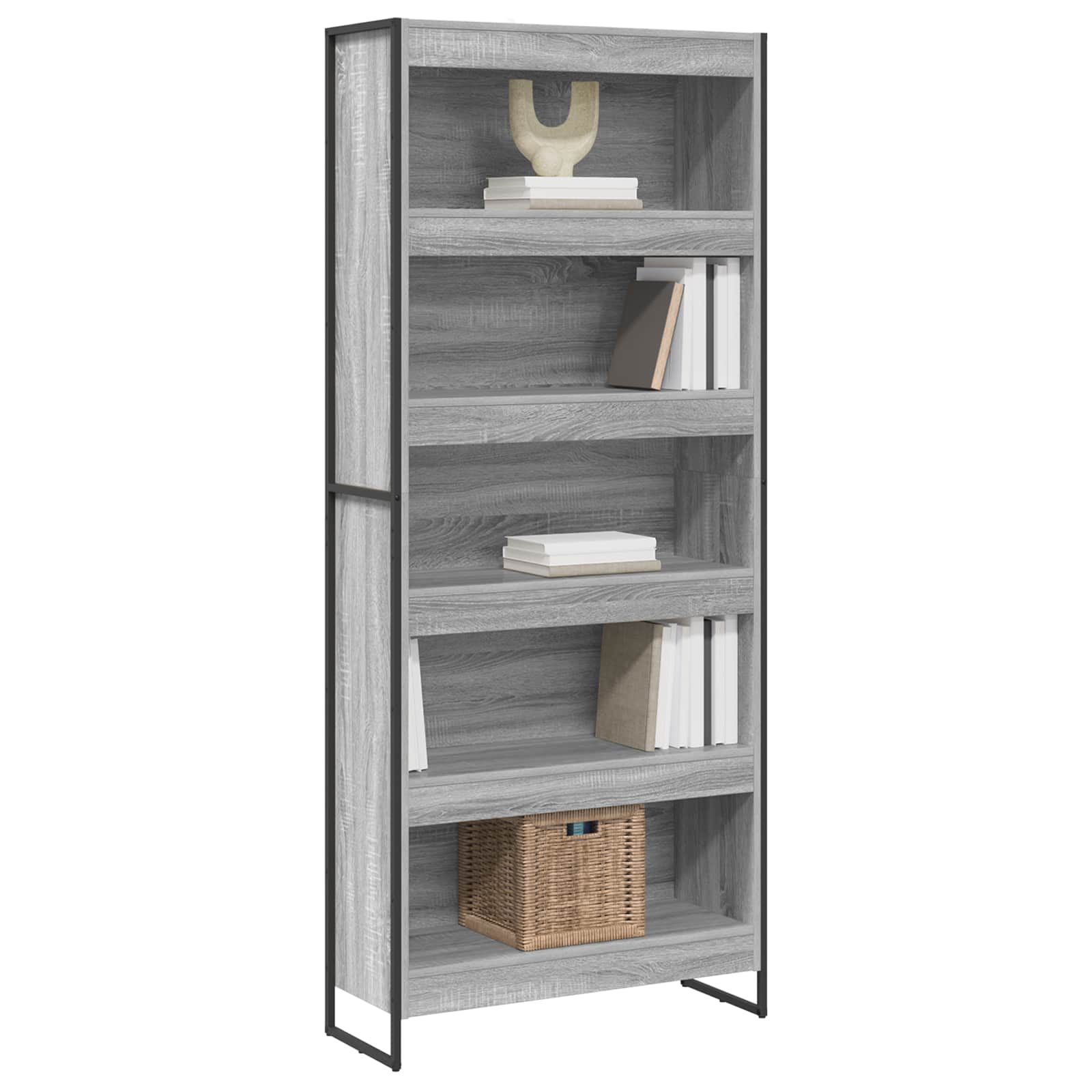 Bibliothèque 2 pcs Gris Sonoma 80 x 30 x 155 cm - XIOS