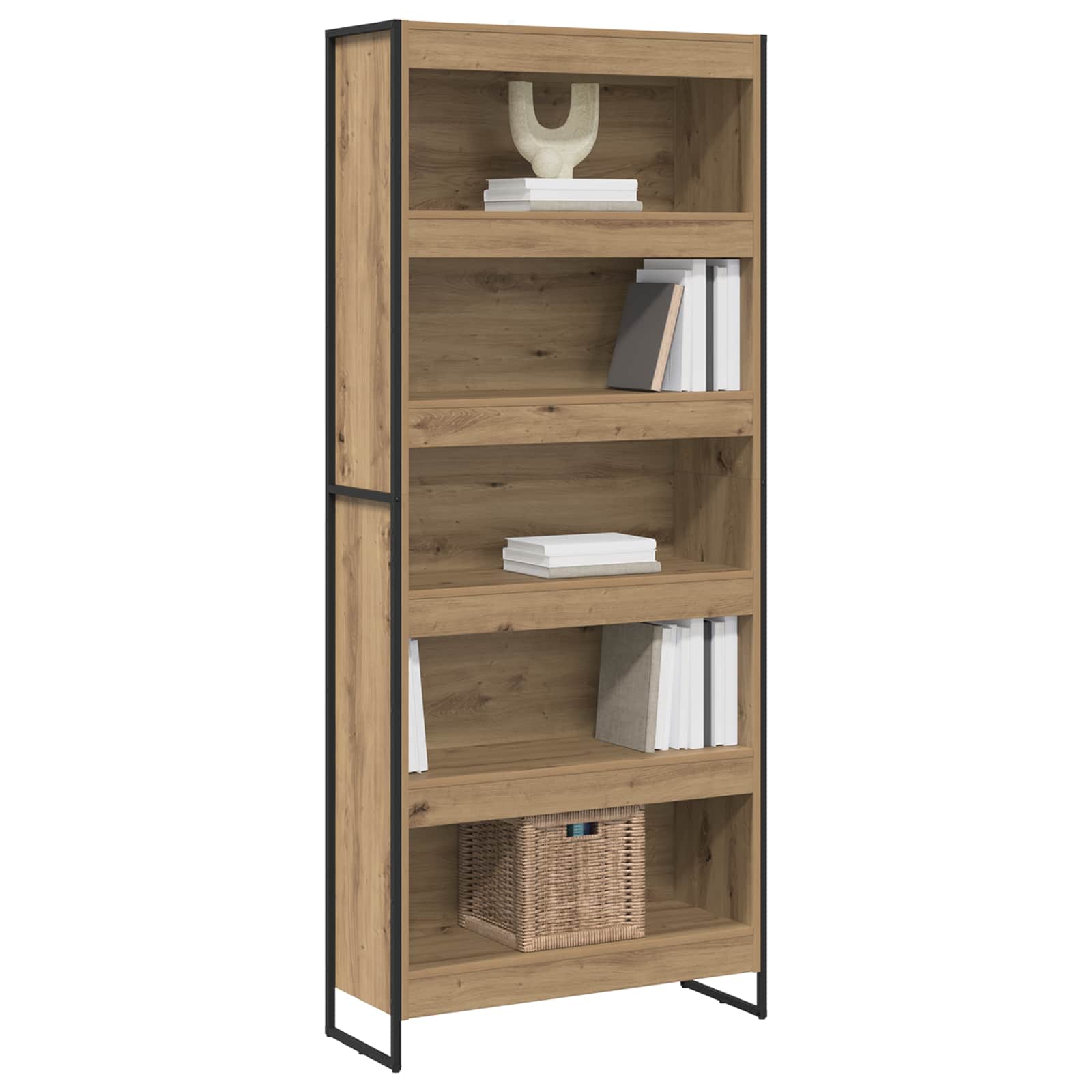 Bibliothèque 80 x 30 x 189,5 cm Bois d'ingénierie Chêne artisan - XIOS