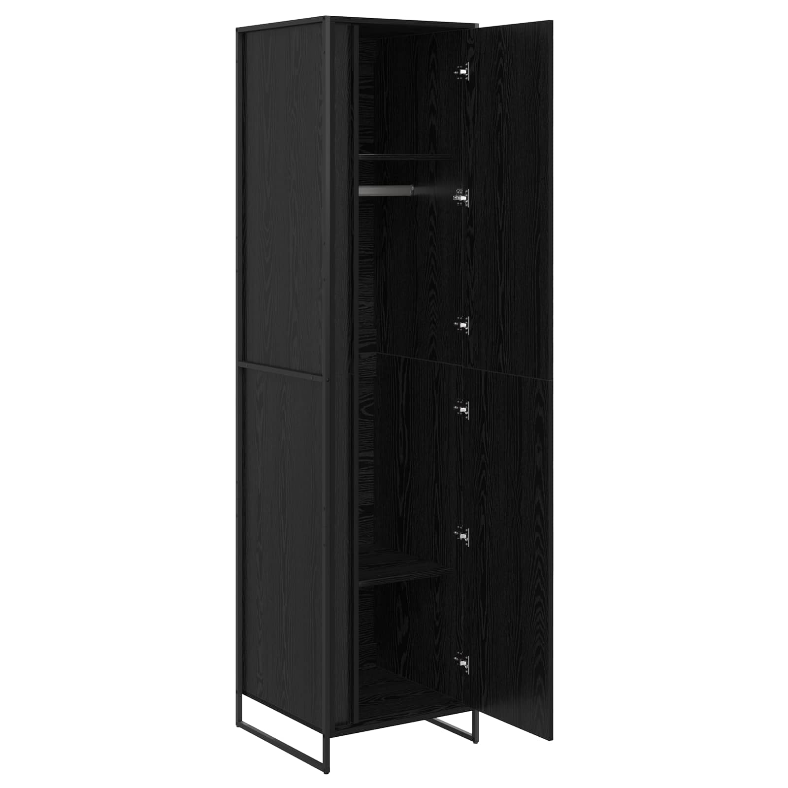 Garde-robe 2 pcs Chêne noir 50 x 50 x 200 cm Bois d'ingénierie - XIOS