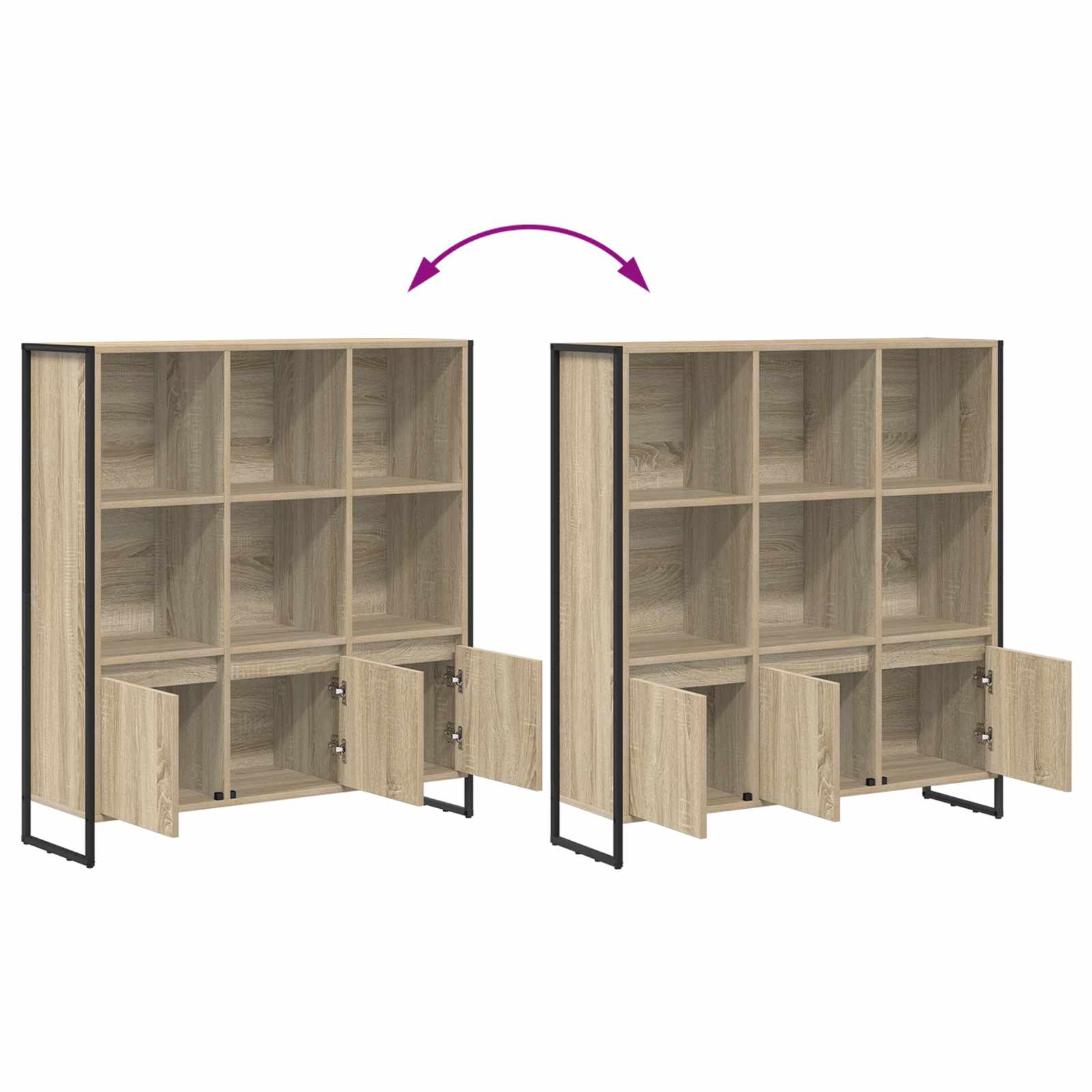 Bibliothèque 2 pcs Sonoma 99,5 x 30 x 108 cm Bois d'ingénierie - XIOS