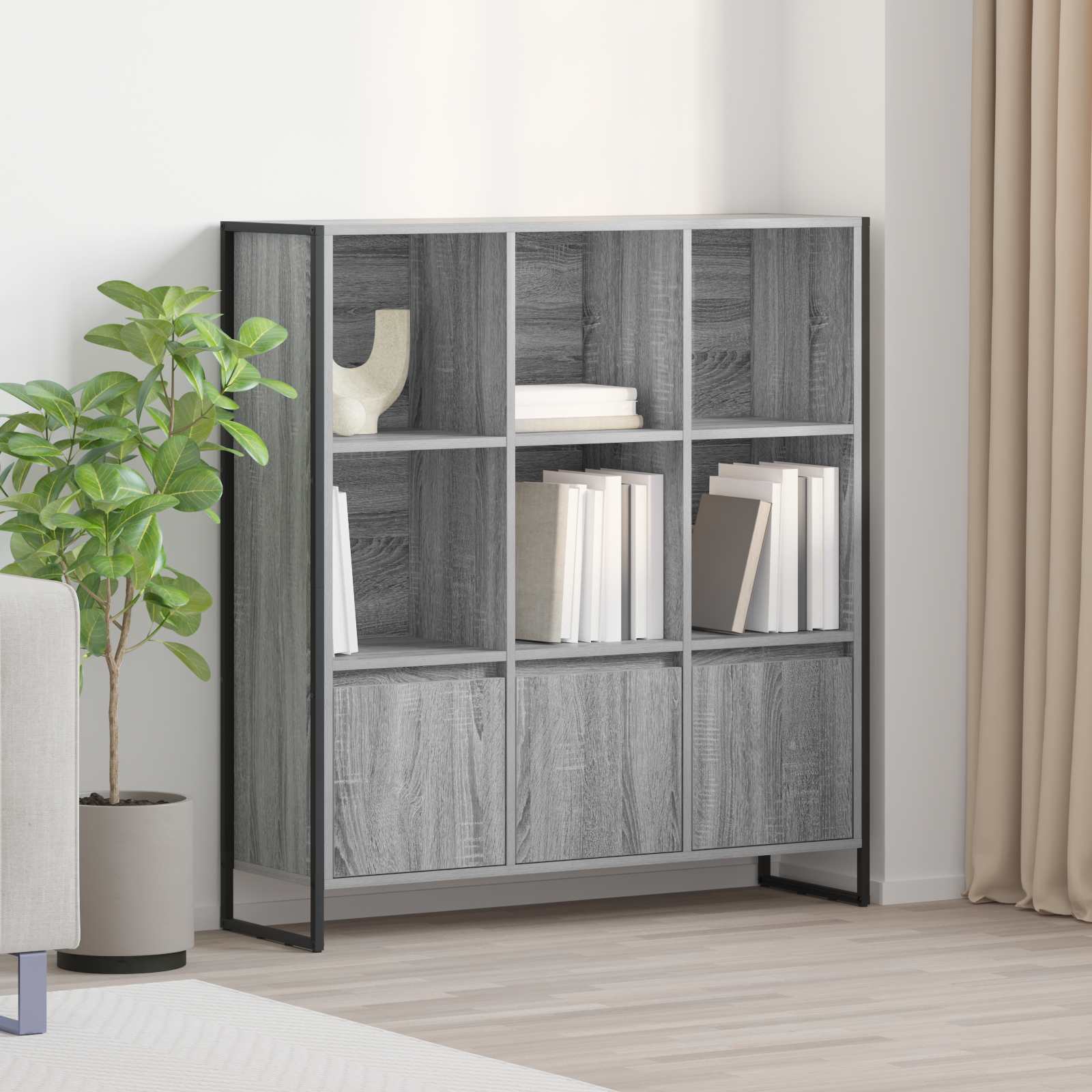 Bibliothèque 2 pcs Gris Sonoma 99,5 x 30 x 108 cm - XIOS