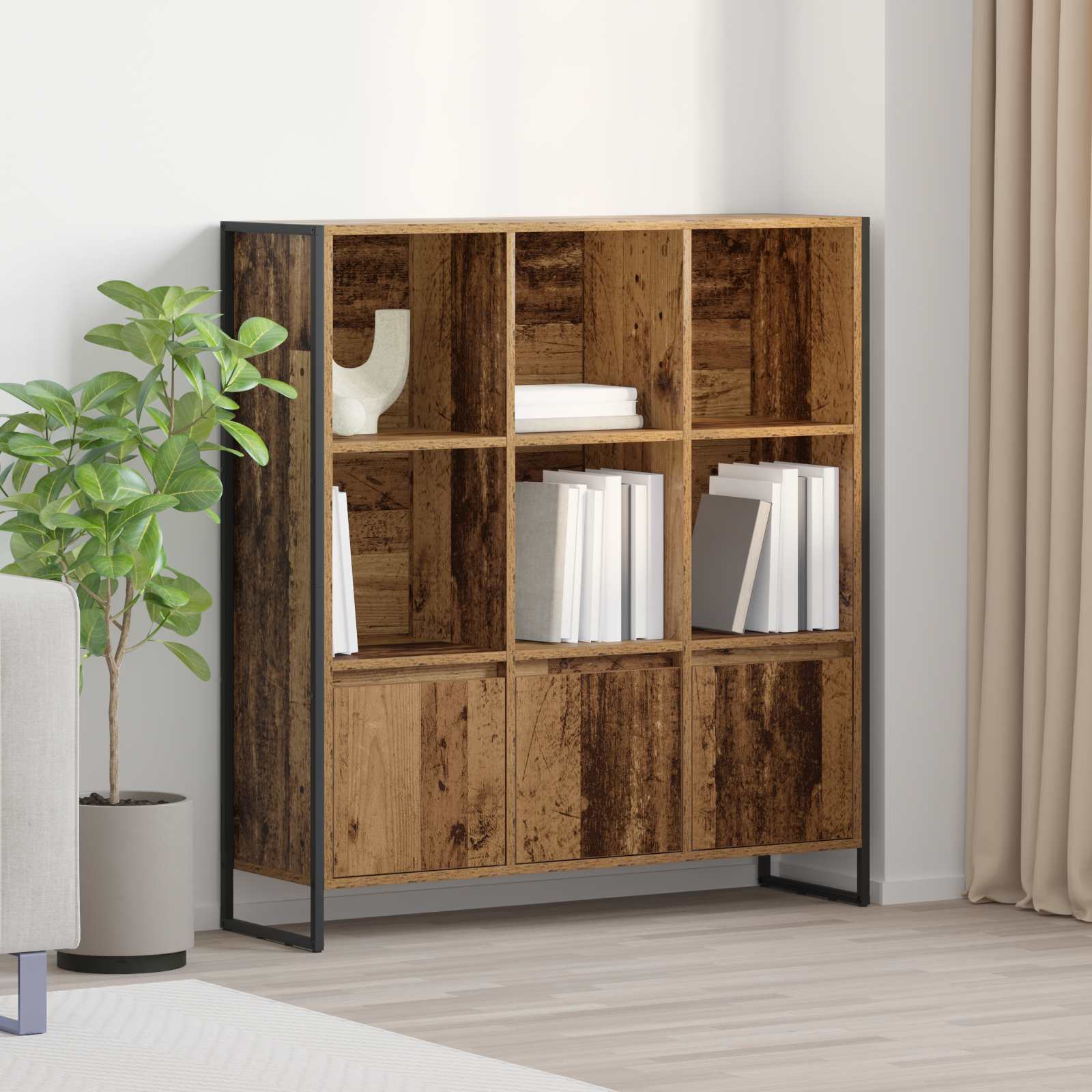 Bibliothèque 2 pcs Bois Ancien 99,5 x 30 x 108 cm - XIOS