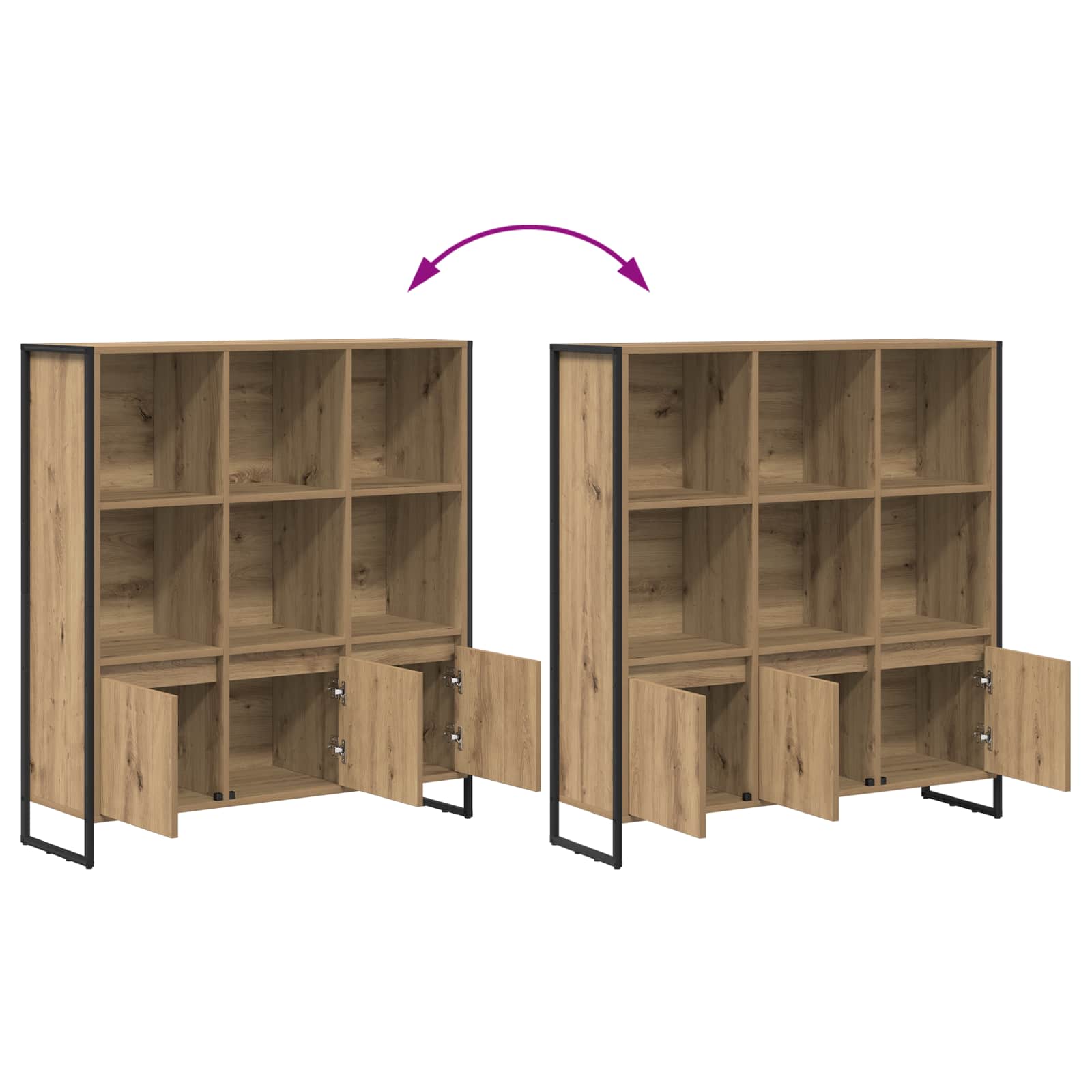 Bibliothèque 2 pcs Chêne artisan 99,5 x 30 x 108 cm - XIOS