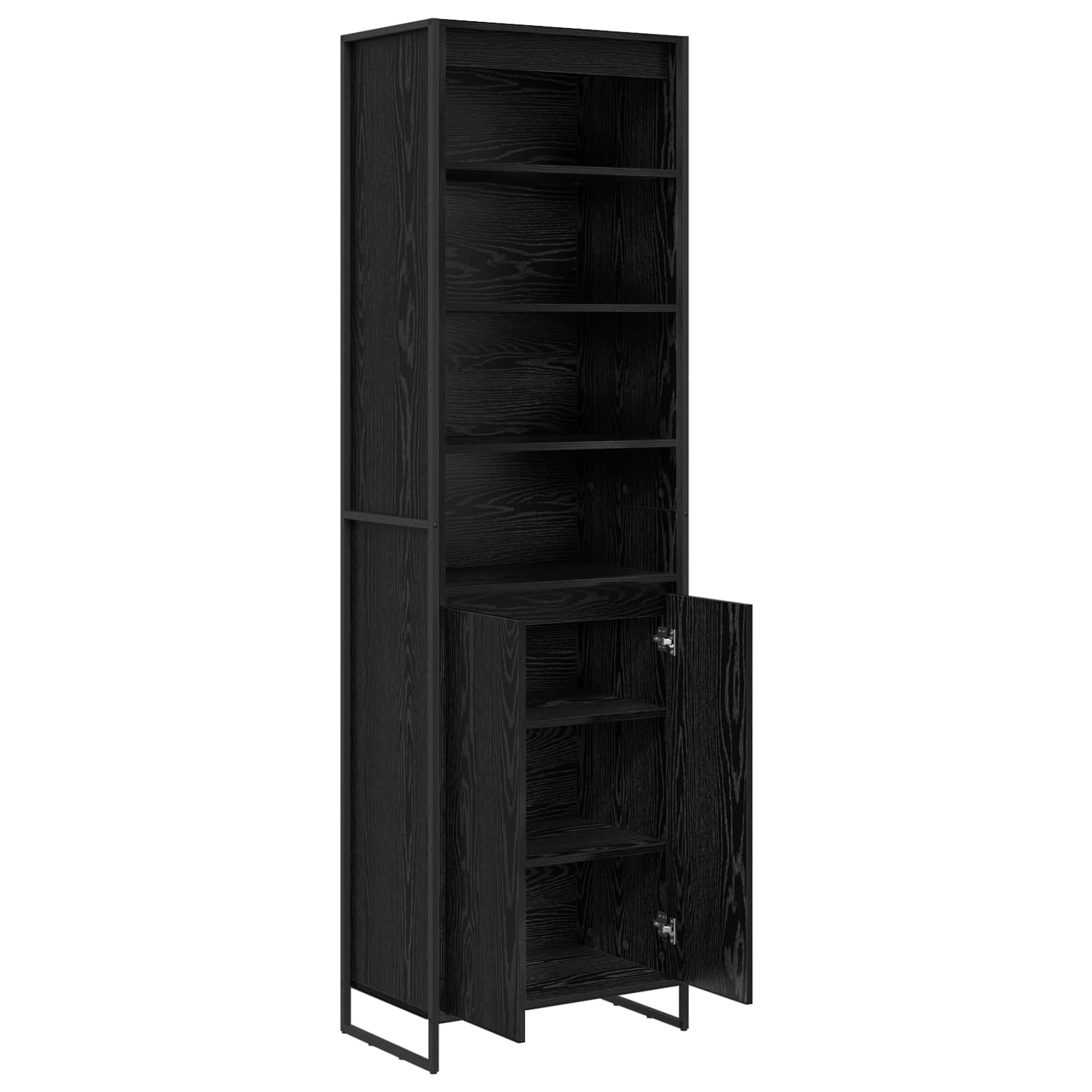 Armoires Hautes Chêne noir 60 x 36 x 200 cm Bois d'ingénierie