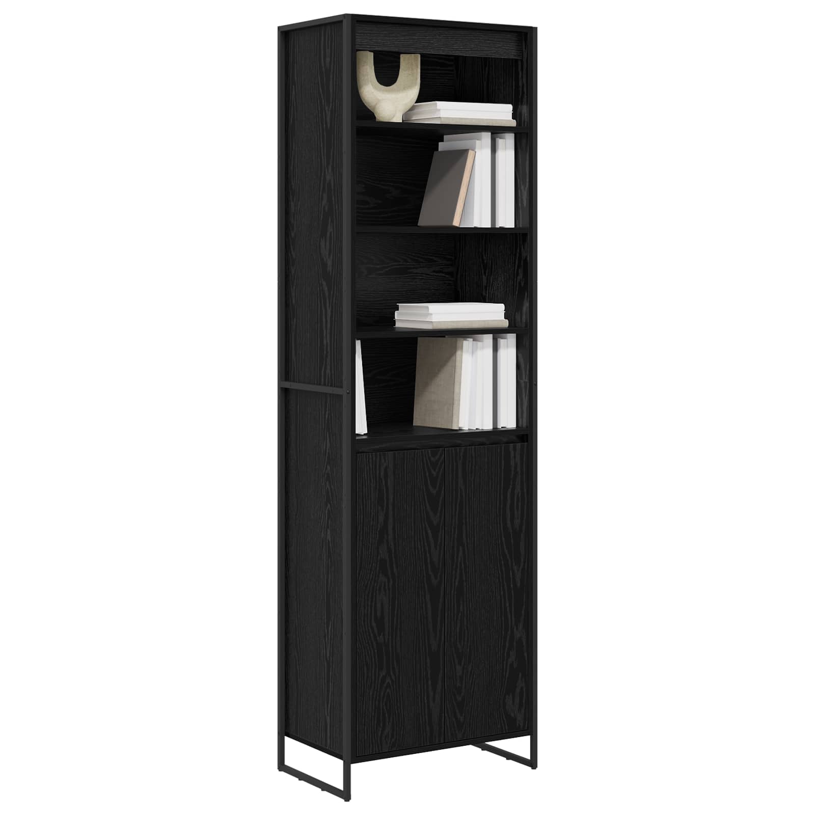 Armoires Hautes Chêne noir 60 x 36 x 200 cm Bois d'ingénierie
