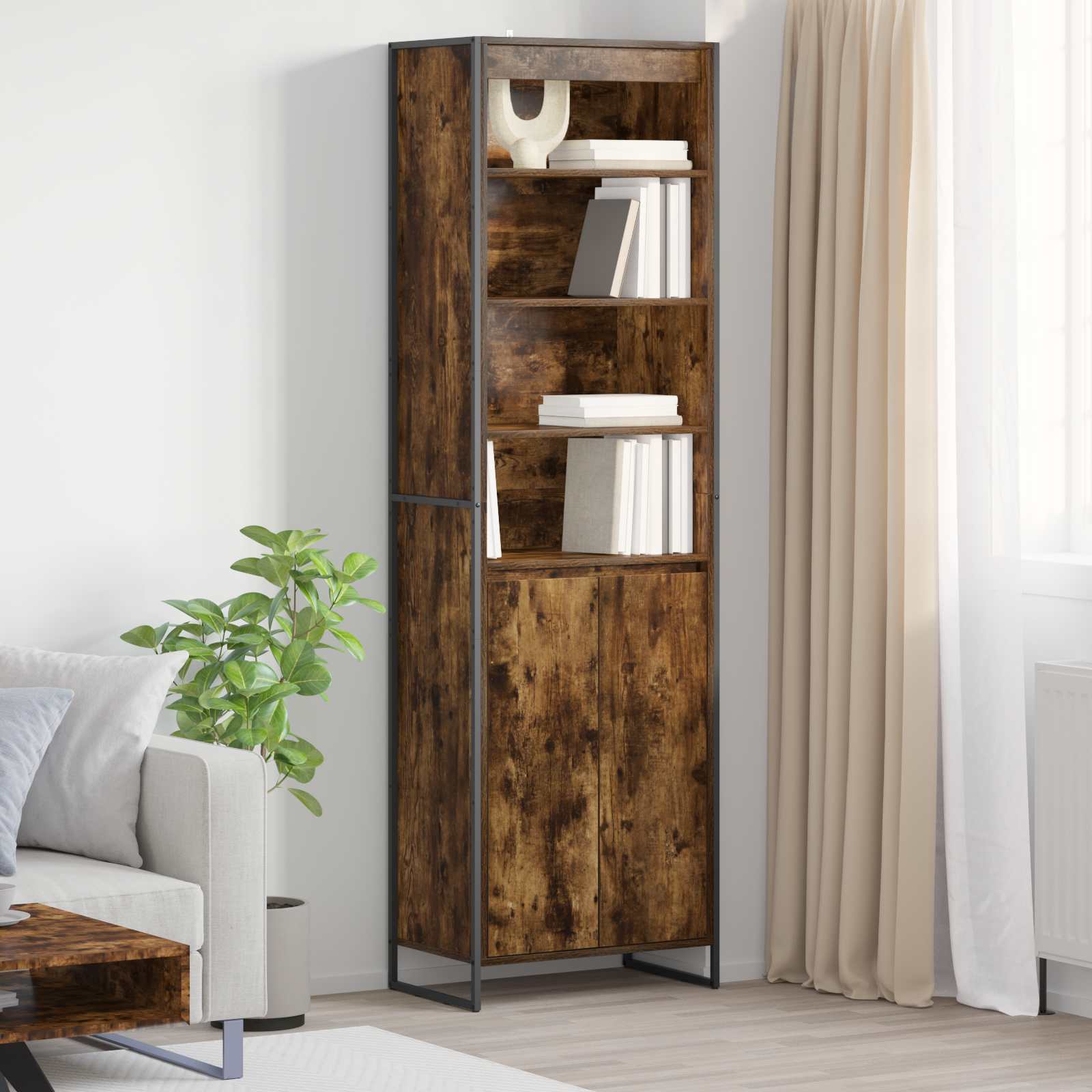 Armoires Hautes 2 pcs Chêne Fumé 60 x 36 x 300 cm - XIOS